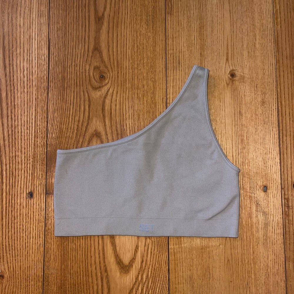SET Active One-Shoulder Ribbed Sports Bra